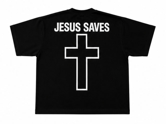 Holy Fitness "Jesus Saves" Perfect Crop Tee